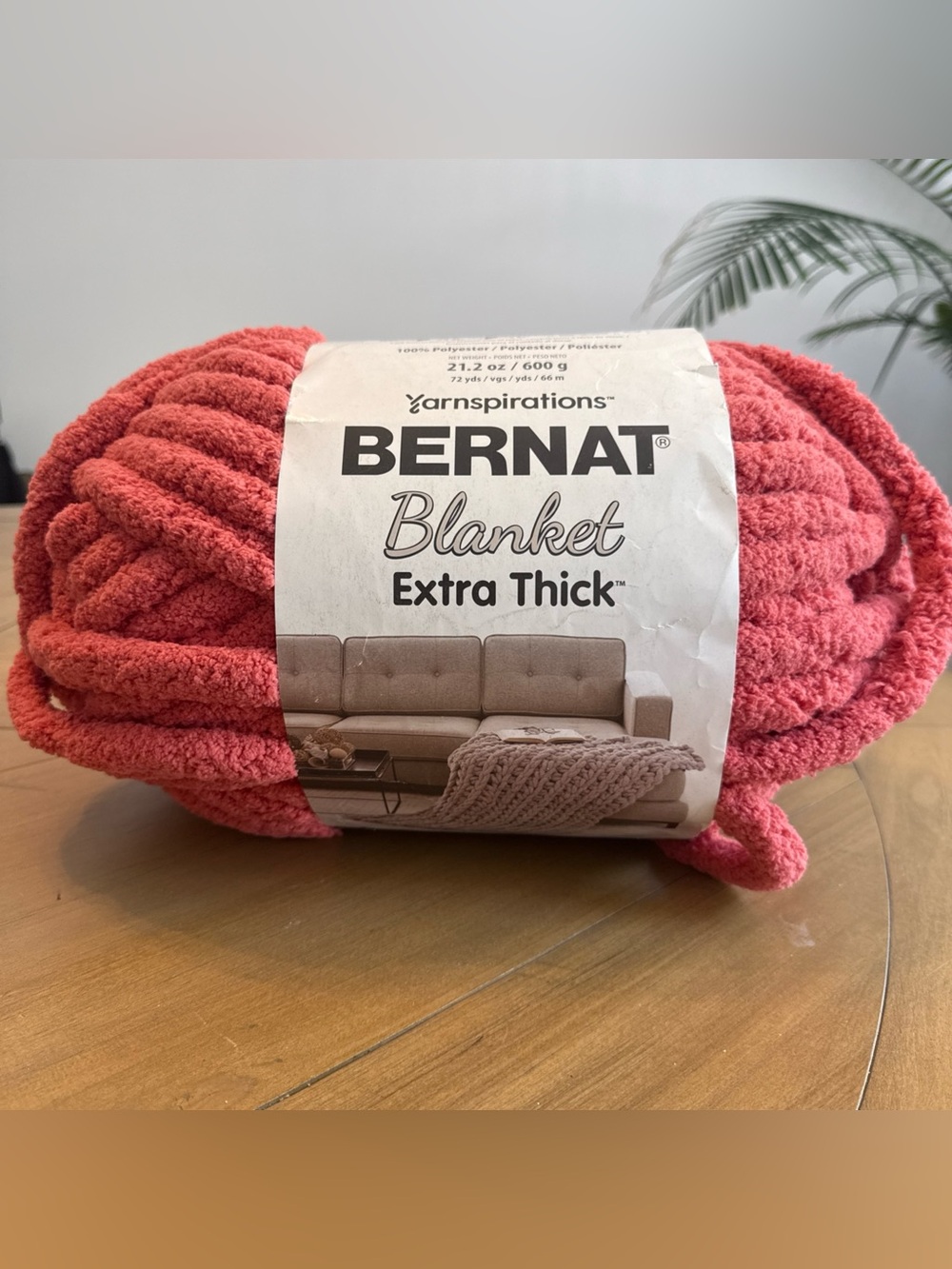 NEW Bernat Blanket Yarnspirations Extra Thick Yarn 72 Yds 21.2oz P 600G Clay